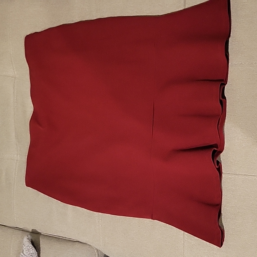 Anthropologie NWOT burgundy flared skirt size large - Picture 5 of 5